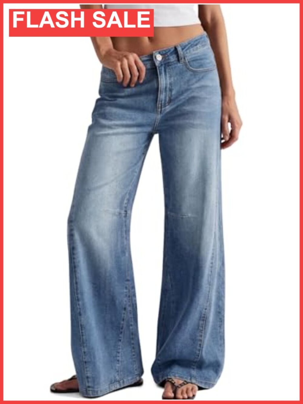 High Waisted Wide Leg Barrel Jeans Baggy Denim Pants